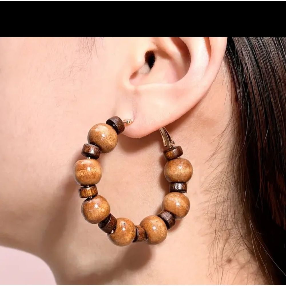 Women's‎ earrings Wooden Beaded  Bohemian new e26